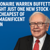 Billionaire Warren Buffett Bought Just One New Stock